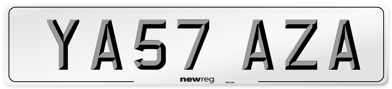 YA57 AZA Number Plate from New Reg